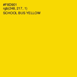 #F8D901 - School bus Yellow Color Image